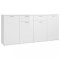 Servanta, alb extralucios, 160x36x75 cm, lemn prelucrat