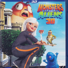 Blu Ray animatie 3D: Monsters vs. Aliens ( original, sutitrare engleza )