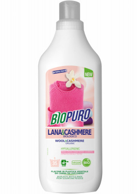 Detergent hipoalergen pentru lana, matase si casmir BIO 1 L Biopuro foto