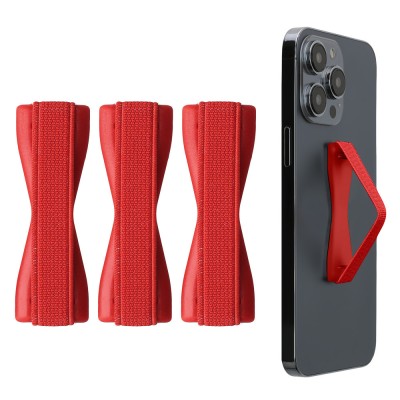 Set 3 Suporti elastici Kwmobile pentru telefoane, Rosu, Plastic, KWM000008OB039C foto