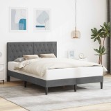vidaXL Cadru de pat cu headboard Gri &icirc;nchis 160 x 200 cm Catifea 42027674