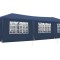 Cort,pavilion de curte,gradina,evenimente 3x9 m cu 8 pereti laterali cu ferestre - Albastru