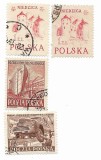 Polonia - Marci diverse (4 buc.), 1952 - valori obliterate
