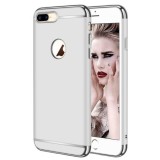 Husa telefon Iphone 8 Plus ofera protectie 3in1 Ultrasubtire Lux Silver Matte