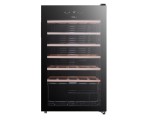 Vitrina vinuri Tesla RW092M, 93L, H84.5, NegruControl electronic, rafturi lemn,