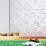 vidaXL Plăci Antiderapante Aluminiu 30x30cm, 4 Bucăți, Argintiu, Texturat, Interior/Exterior