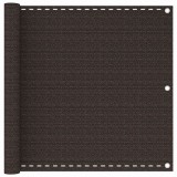 Cumpara ieftin Paravan de balcon, maro, 90x600 cm, HDPE