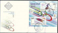 BULGARIA 2010 JOCURILE OLIMPICE DE IARNA VANCOUVER FDC foto