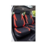Huse scaune auto universale fractionate Premium fata si spate compatibile dimensiuni standard negru rosu Cod: HNG1101-1 Automotive TrustedCars