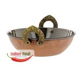 Copper Bottom Kadai with Handle (Bol Indian din Cupru cu Manere Laterale Kadai)
