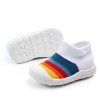 Mocasini tip adidas albi - Curcubeu (Marime Disponibila: Marimea 19), Superbaby