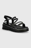 GOE sandale femei, culoarea negru, cu platforma, NN2N4254