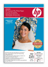 HP Premium Plus High-gloss Photo Paper 280 g/m?-10 x 15 cm plus tab/100 sht foto