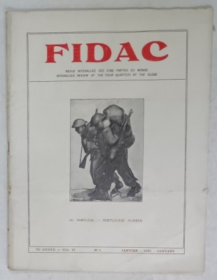 FIDAC , REVUE INTERALLIEE DES CINQ PARTIES DU MONDE , No. 1 , 1930 foto