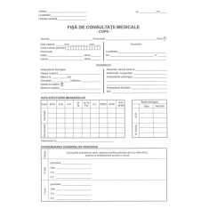 Fisa consultatii medicale copii, 420x297 mm, fata-verso, carton 140 g/mp