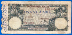 (37) BANCNOTA ROMANIA - 100.000 LEI 1946 (20 DECEMBRIE 1946), FILIGRAN ORIZONTAL foto