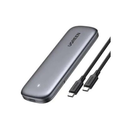 RACK extern Ugreen, #CM400&amp;amp;quot; pt SSD M.2 NGFF SATA compatibile cu form factor 2280, 2260, 2242 si 2230, cablu inclus de 50 cm USB Type-C la USB Typ foto