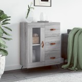 Servanta Gossi gri sonoma 69.5x34x90 cm, lemn compozit, 3 sertare, 2 compartimente, living/dormitor/hol