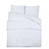 Cumpara ieftin Set cu husa de pilota, alb, 200x220 cm, bumbac