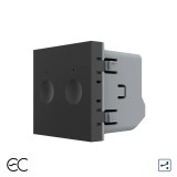 Cumpara ieftin Modul &icirc;ntrerupator dublu cap scara/cruce cu touch Livolo Zigbee EC, negru