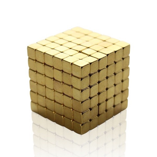 Cuburi magnetice Neocube 216, 5x5x5 mm, auriu, 216 piese