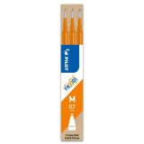 Set 3 rezerve roller Frixion Ball Pilot 0.7 mm varf mediu,portocaliu