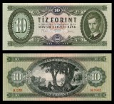 UNGARIA █ bancnota █ 10 Forint █ 1975 █ P-168e █ UNC █ necirculata