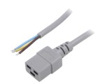 Cablu de alimentare 3x1,5mm2 IEC C19 mamă 5m gri