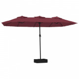 Umbrela de soare cu doua capete, rosu bordo, 449x245 cm GartenMobel Dekor, vidaXL