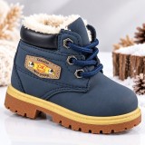 Cumpara ieftin Ghetute imblanite, SuperBaby Model OK Fashion, Bleumarine, Baieti, Piele