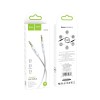 Cablu AUX Hoco Jack 3.5 mm la Jack 3.5 mm, UPA19, 1 m, Argintiu