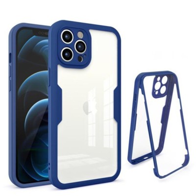 Husa pentru iPhone 12 Pro Max + Folie - Techsuit ColorVerse 360 Series - Blue foto