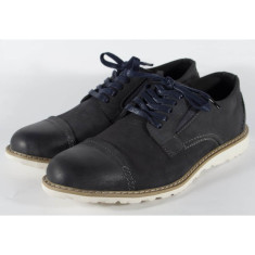 Pantofi bleumarin din piele naturala - 15-5942