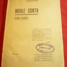 GD Scraba - Vasile Conta - Studiu Filozofic -interbelic ,Ed. Socec ,132 pag