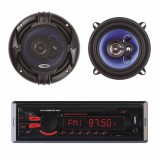 PACHET RADIO MP3 PLAYER AUTO PNI CLEMENTINE 8440, 4X45W USB SD AUX 12V + SET 2 DIFUZOARE AUTO COAXIALE PNI HIFI500, 100W, 12.7 CM 13123