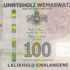 Bancnota Swaziland 100 Emalangeni 2017 (2018) - PNew UNC