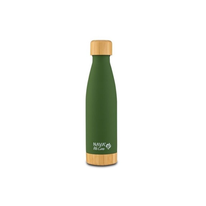 Sticla termoizolanta bambus calatorii Nava 500 ml verde,