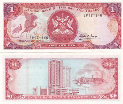 Trinidad &amp;amp; Tobago 1 Dollars 1985 UNC foto
