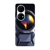 Husa compatibila cu Huawei P50 Pro model Love Outer Space, Silicon, TPU, Viceversa, Transparent, Carcasa
