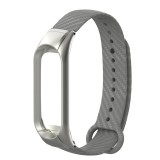 Curea silicon, compatibila Xiaomi Mi Band 3, Argintiu