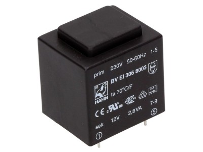 Transformator &amp;icirc;ncapsulat 2,8VA 230V-12V foto