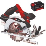 Einhell TE-CS 18/165-1 Li PXC - Fierastrau circular 165x20x1.6 mm + Acumulator Li-Ion 18 V 4 Ah