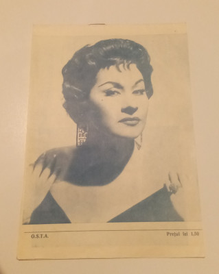 PROGRAM CONCERT - YMA SUMAC - ROM&amp;Acirc;NIA - 1961 foto