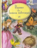 Carte Basme din lumea intreaga Girasol 2008 Ilustratii Fernando Saez Cartonata 10x18 cm