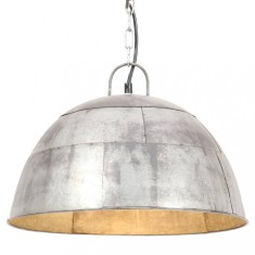 vidaXL Lustra industriala vintage, 25 W, argintiu, rotund, 41 cm, E27 foto