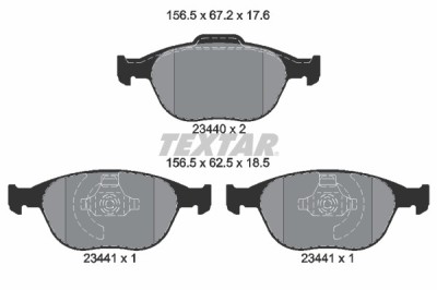 TEXTAR 2344004 Q+ set placute frana,frana disc foto