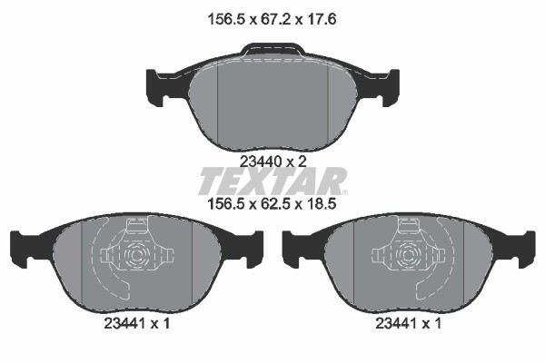 TEXTAR 2344004 Q+ set placute frana,frana disc