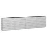 Cumpara ieftin Strat inaltat de gradina argintiu 320x40x77 cm otel galvanizat