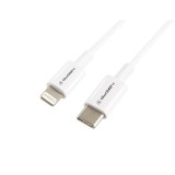 Cablu de incarcare si transfer de date GoGEN, USB-C la Lightning, 2 metri, alb