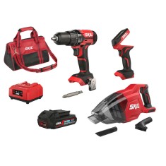 SKIL 3310 DA Set combinat Bormasina 1450rpm, aspirator, lampa de lucru, acumulator, incarcator, geanta foto
